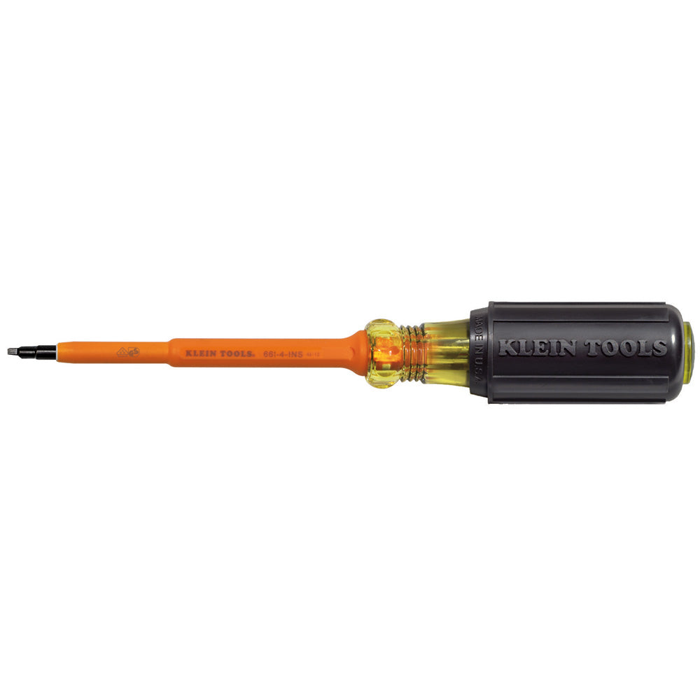 Klein Insulated Screwdriver, #1 Square Tip, 4-Inch Shank