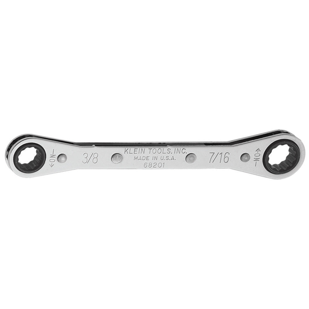 Klein Ratcheting Box Wrench 3/8 x 7/16-Inch