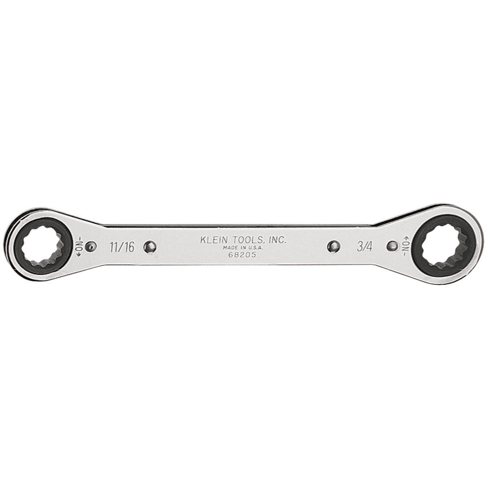 Klein Ratcheting Box Wrench 11/16 x 3/4-Inch