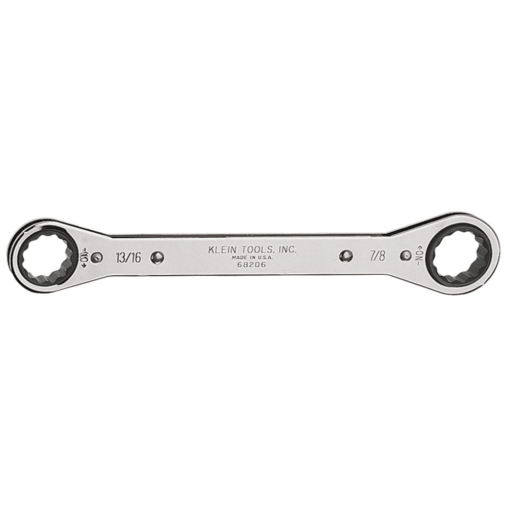 Klein Ratcheting Box Wrench 13/16 x 7/8-Inch