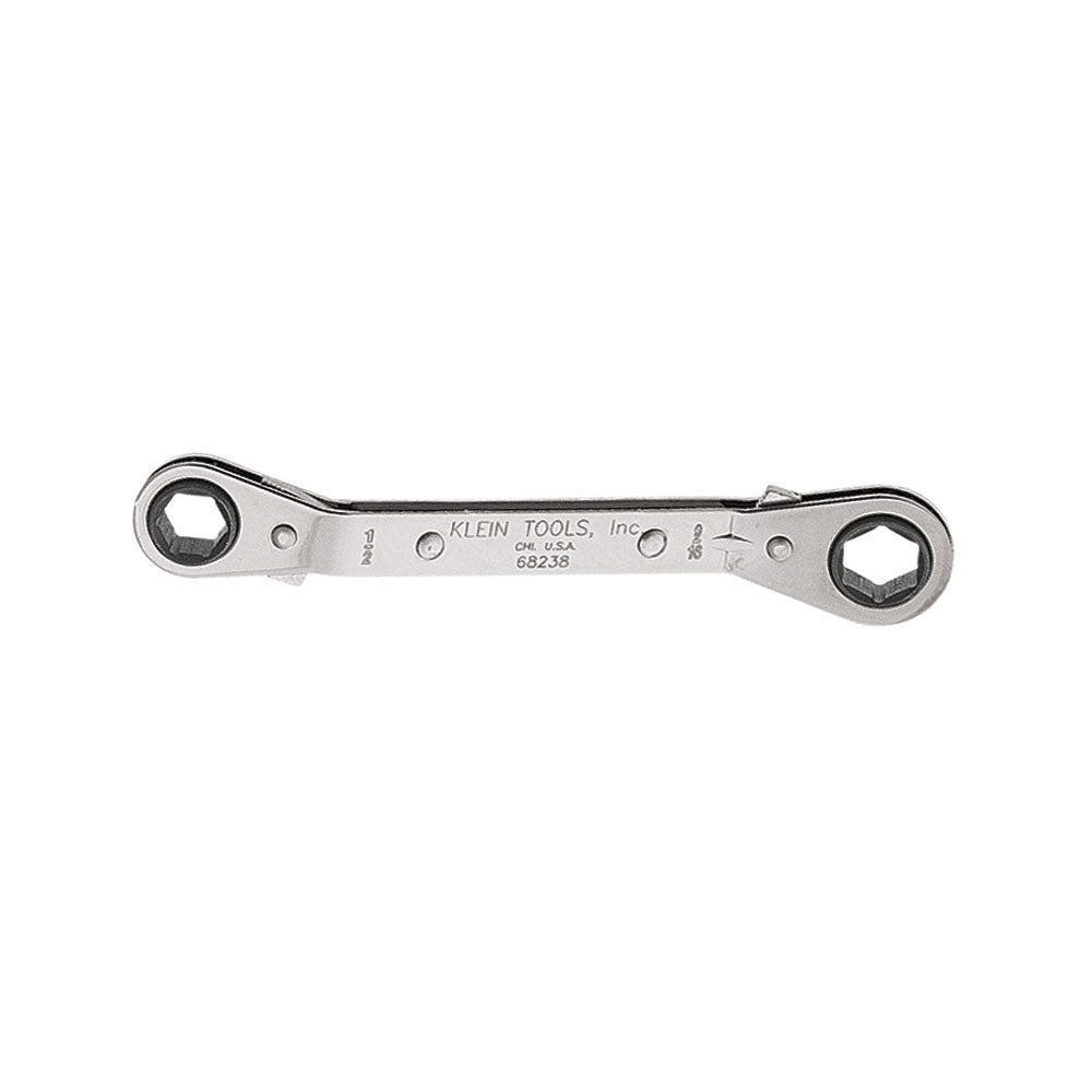 Klein Reversible Ratcheting Box Wrench, 1/2 x 9/16-Inch