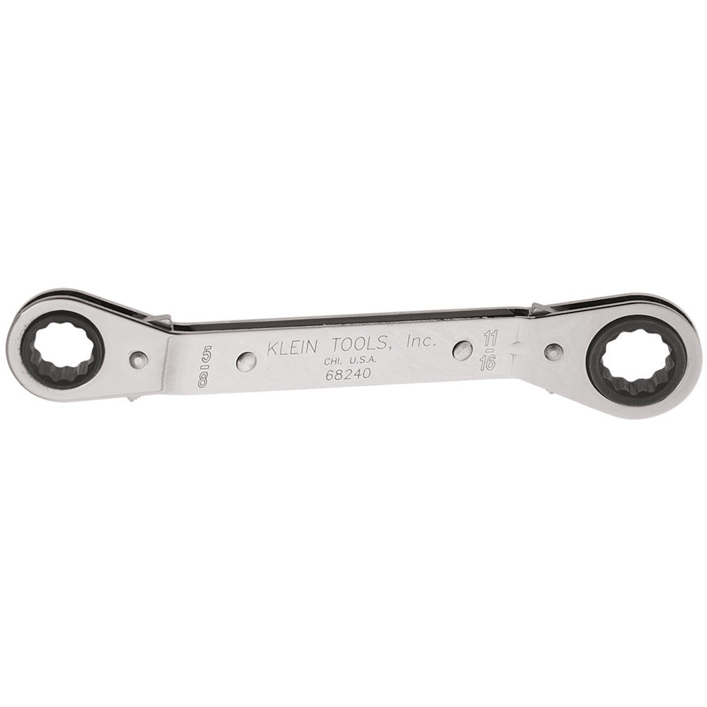 Klein Reversible Ratcheting Box Wrench, 5/8 x 11/16-Inch