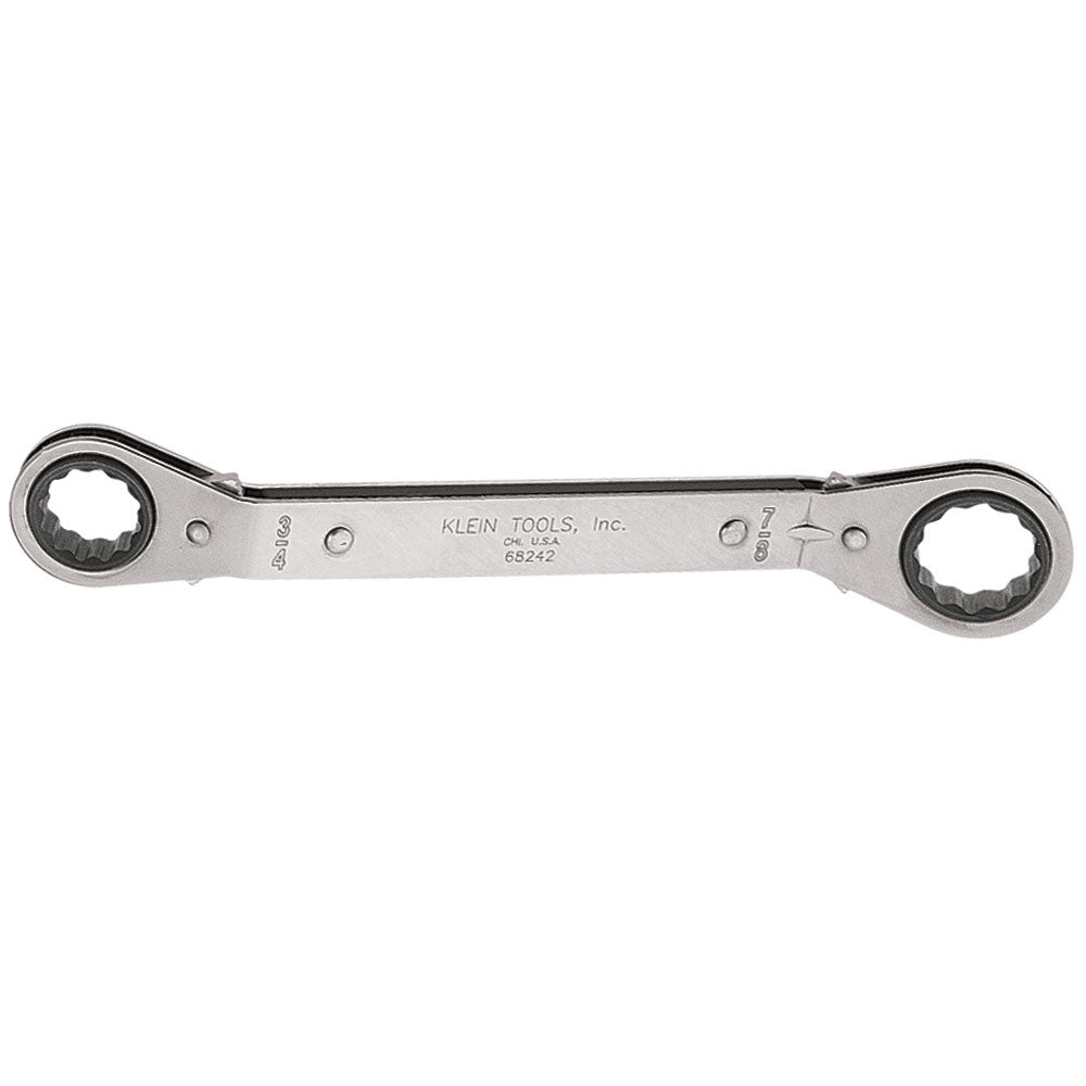 Reversible Ratcheting Box Wrench, 3/4 x 7/8-Inch