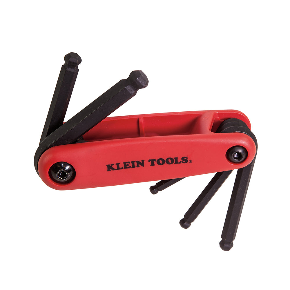 Klein Grip-It® Ball End Hex Set, 5-Key, Metric Sizes