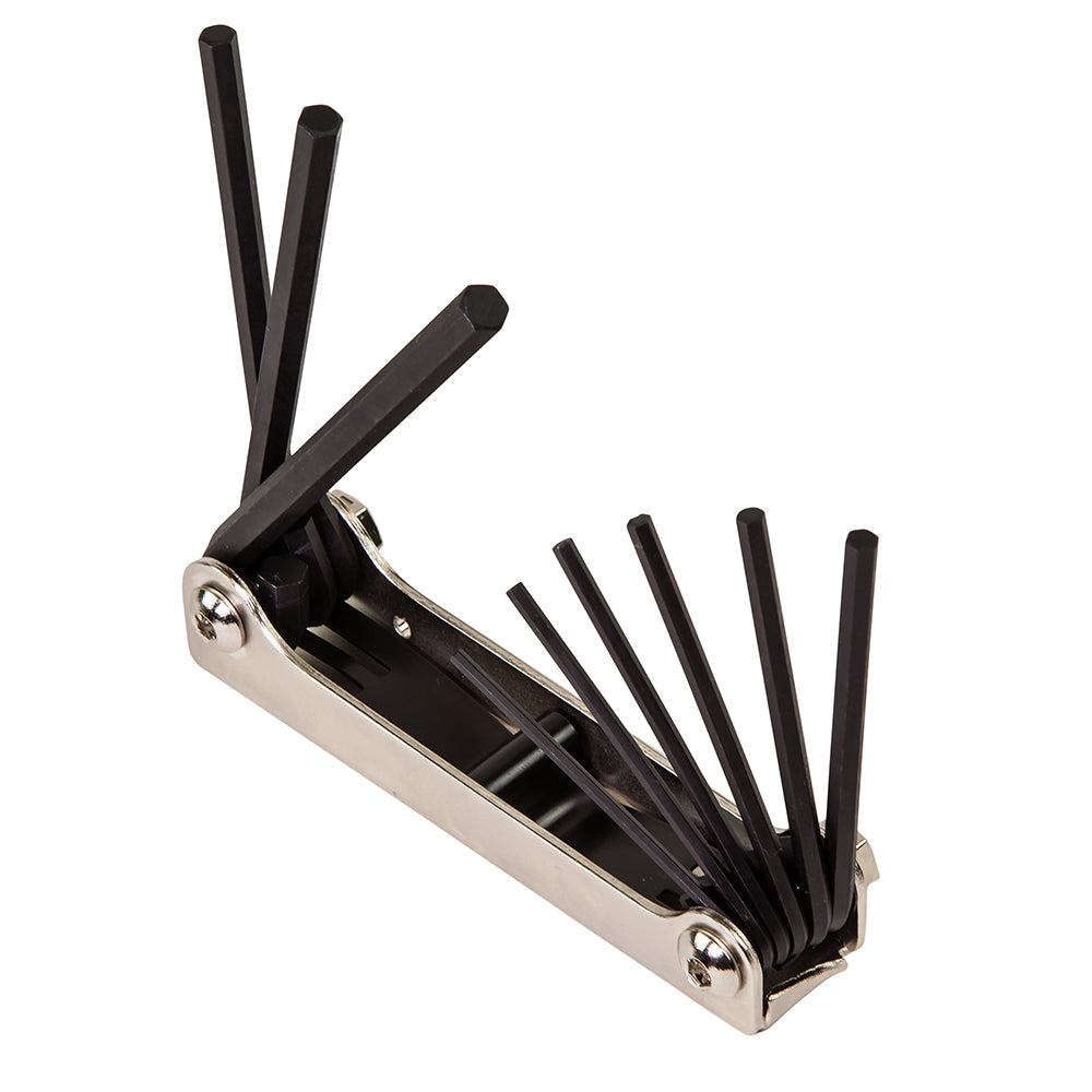 Klein Folding Hex Key Set, 9-Key, SAE Sizes