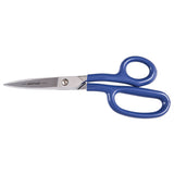 Klein Carpet Shear w/Ring, Curved, Coated Handle, 9-Inch