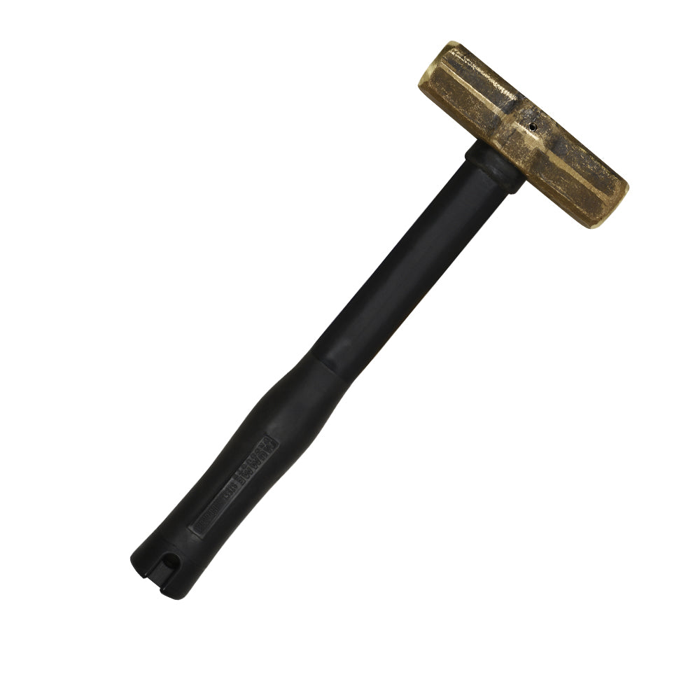 Brass Sledge Hammer, FGL Rubber Grip, 4-Pound