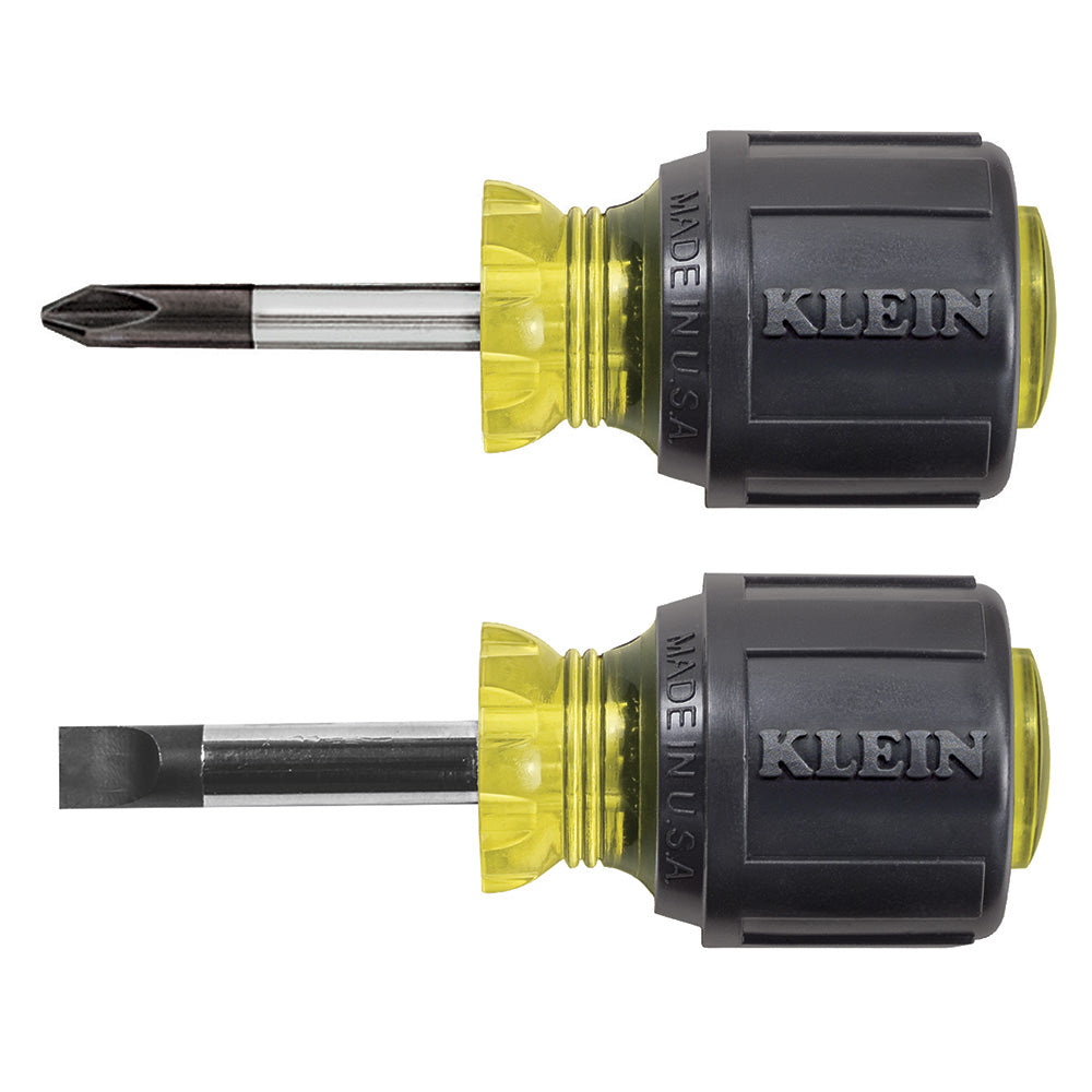 Klein Screwdriver Set, Stubby Slotted and Phillips, 2-Piece