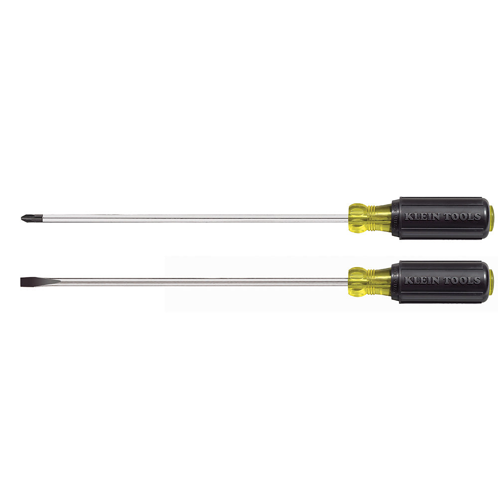 Klein Screwdriver Set, Long Blade Slotted and Phillips, 2-Piece