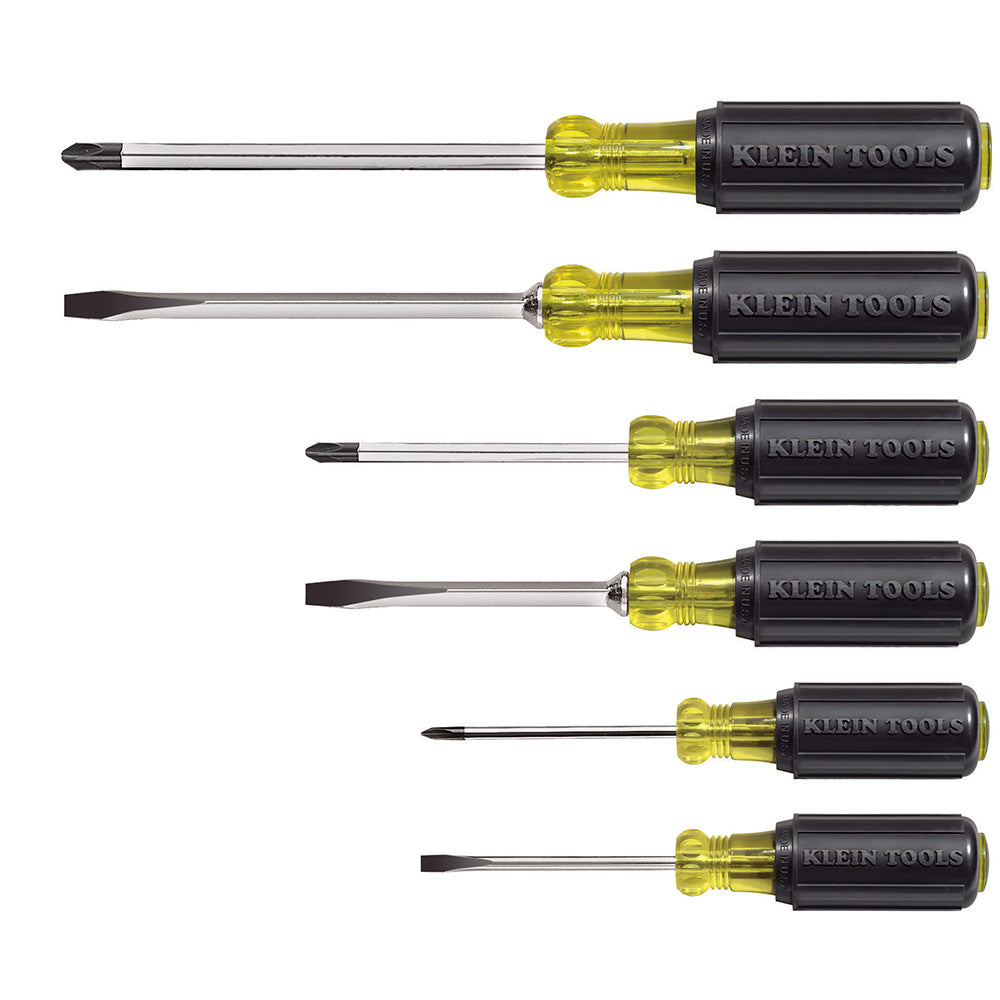 Klein Screwdriver Set, Slotted and Phillips, 6-Piece