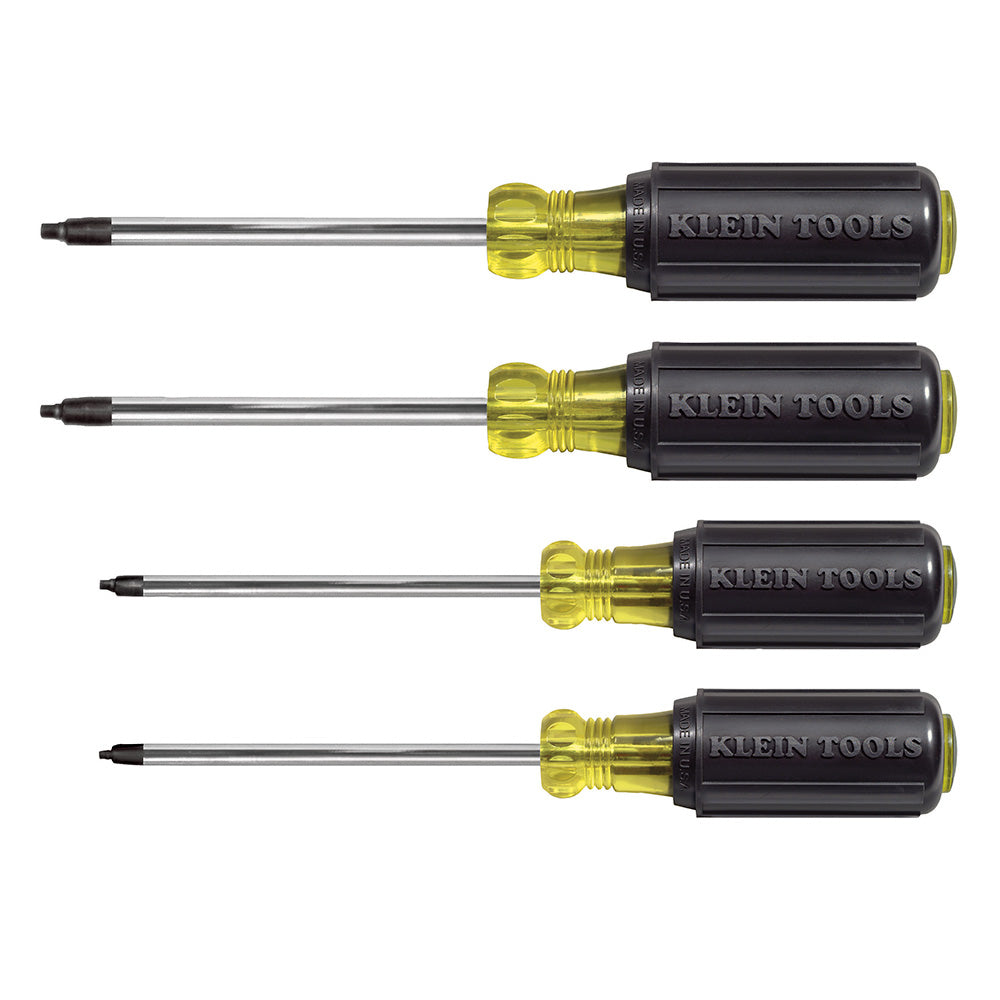 Klein Screwdriver Set, Square Recess, 4-Piece