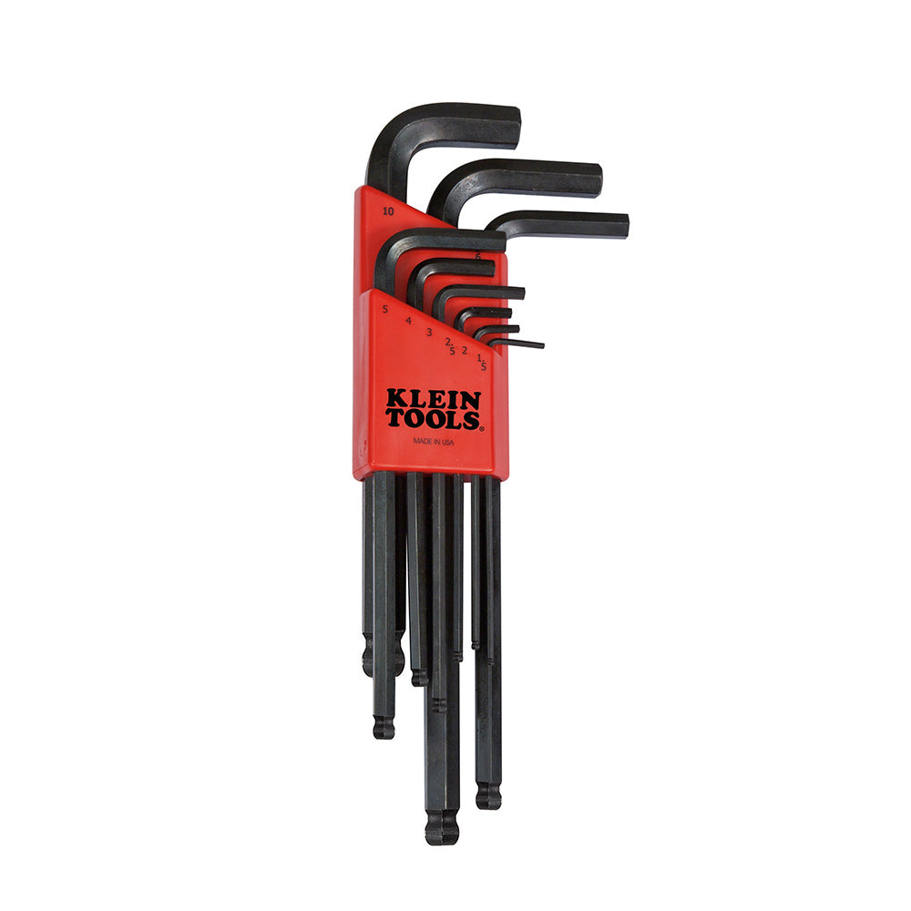 Klein L Style Ball End Hex Key Caddy Set Metric 9-Piece