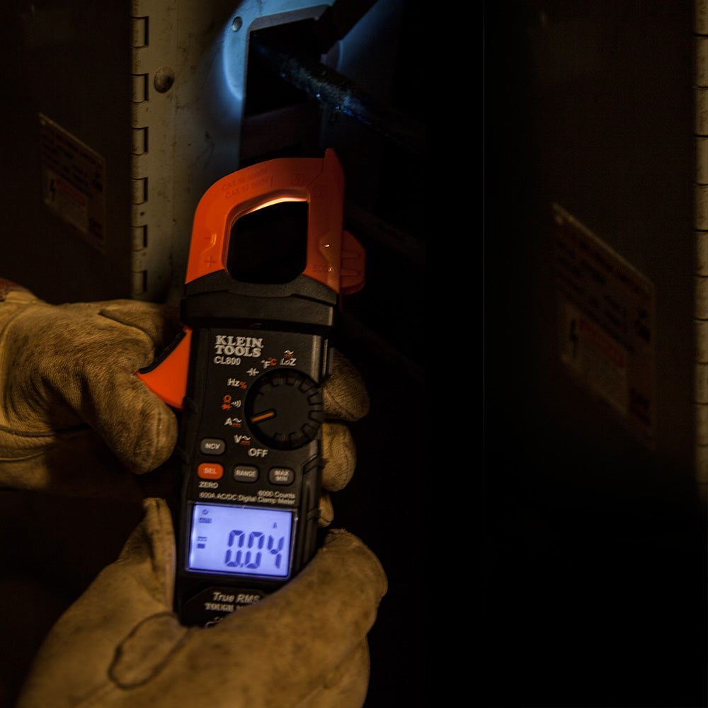 Klein Digital Clamp Meter, AC Auto-Range TRMS, Low Impedance (LoZ), Auto Off