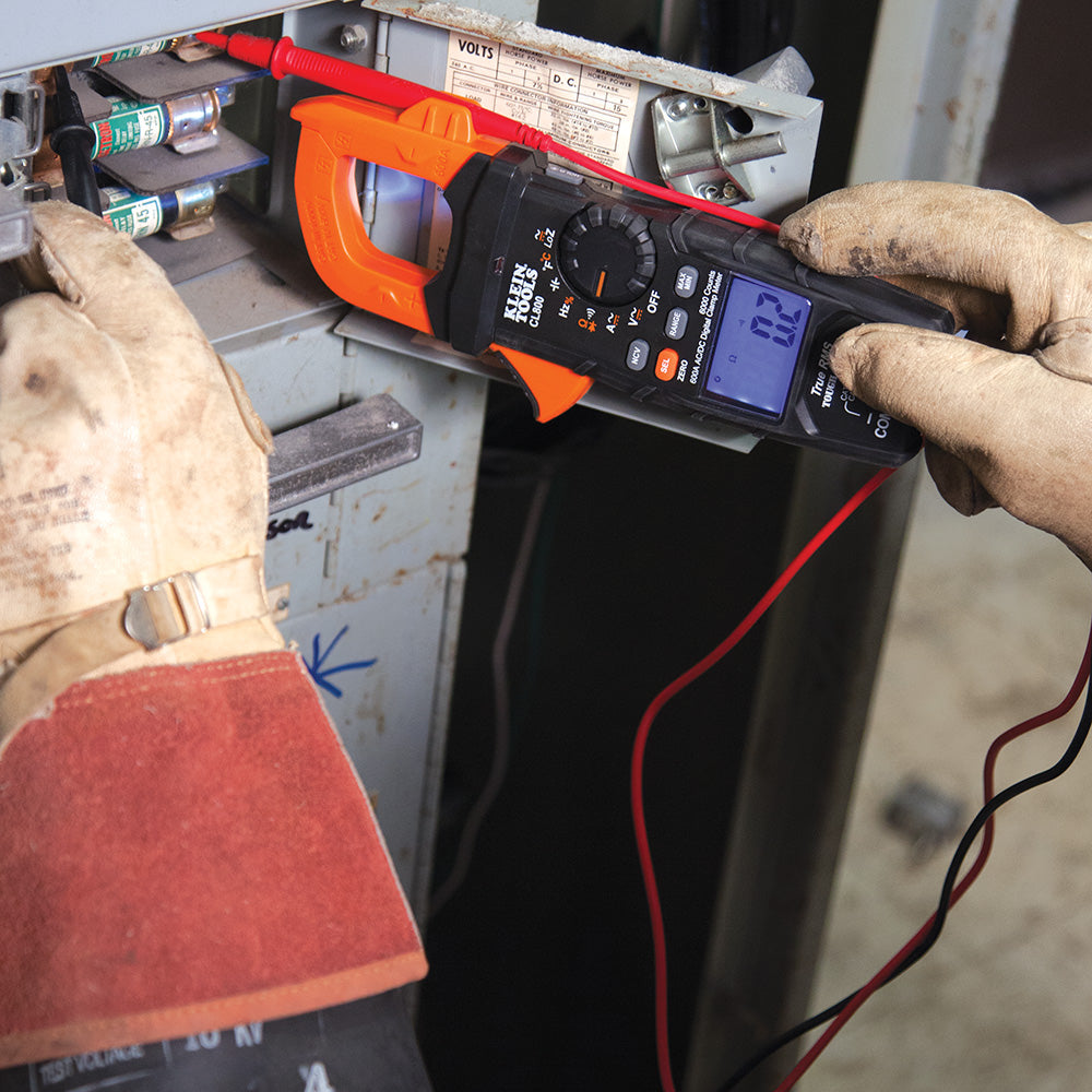 Klein Digital Clamp Meter, AC Auto-Range TRMS, Low Impedance (LoZ), Auto Off