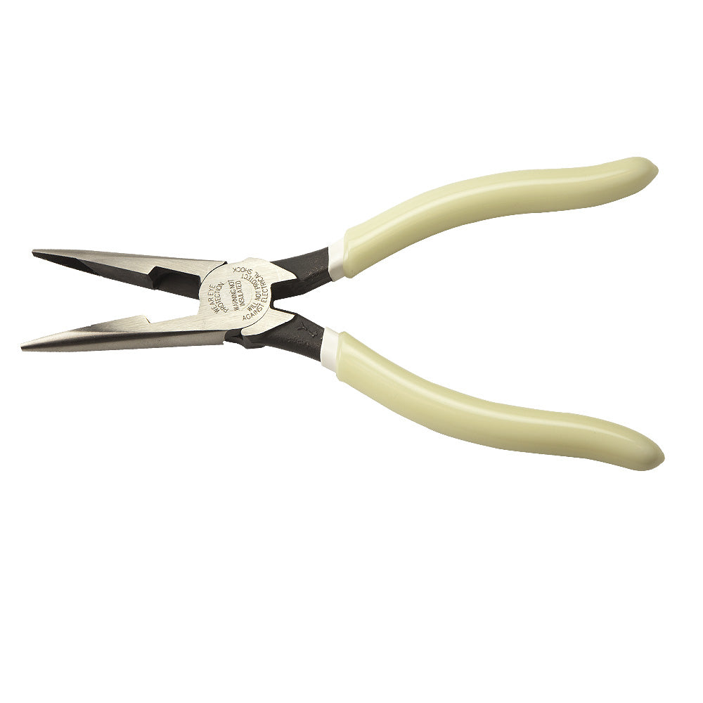 Klein Pliers, Needle Nose Side-Cutters, High-Visibility, 8-Inch