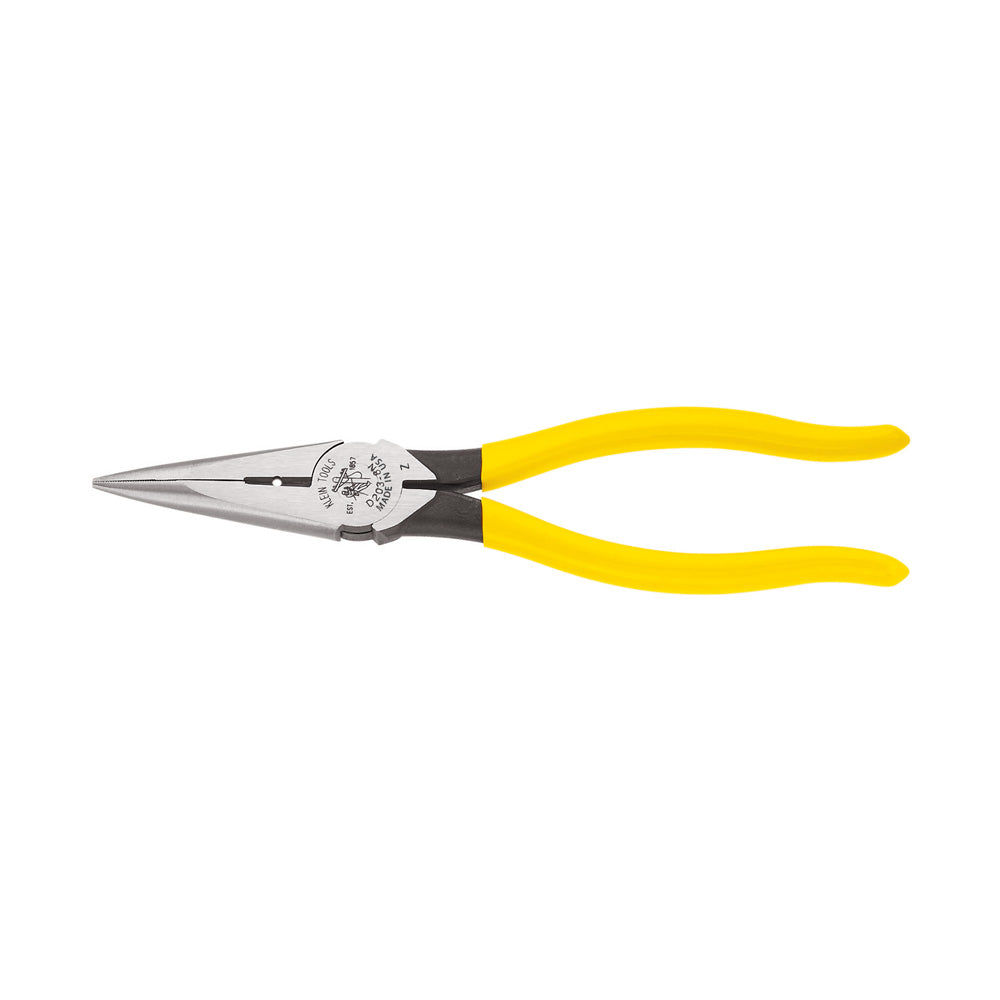 Klein Pliers, Needle Nose Side Cutters with Stripping, 8-Inch