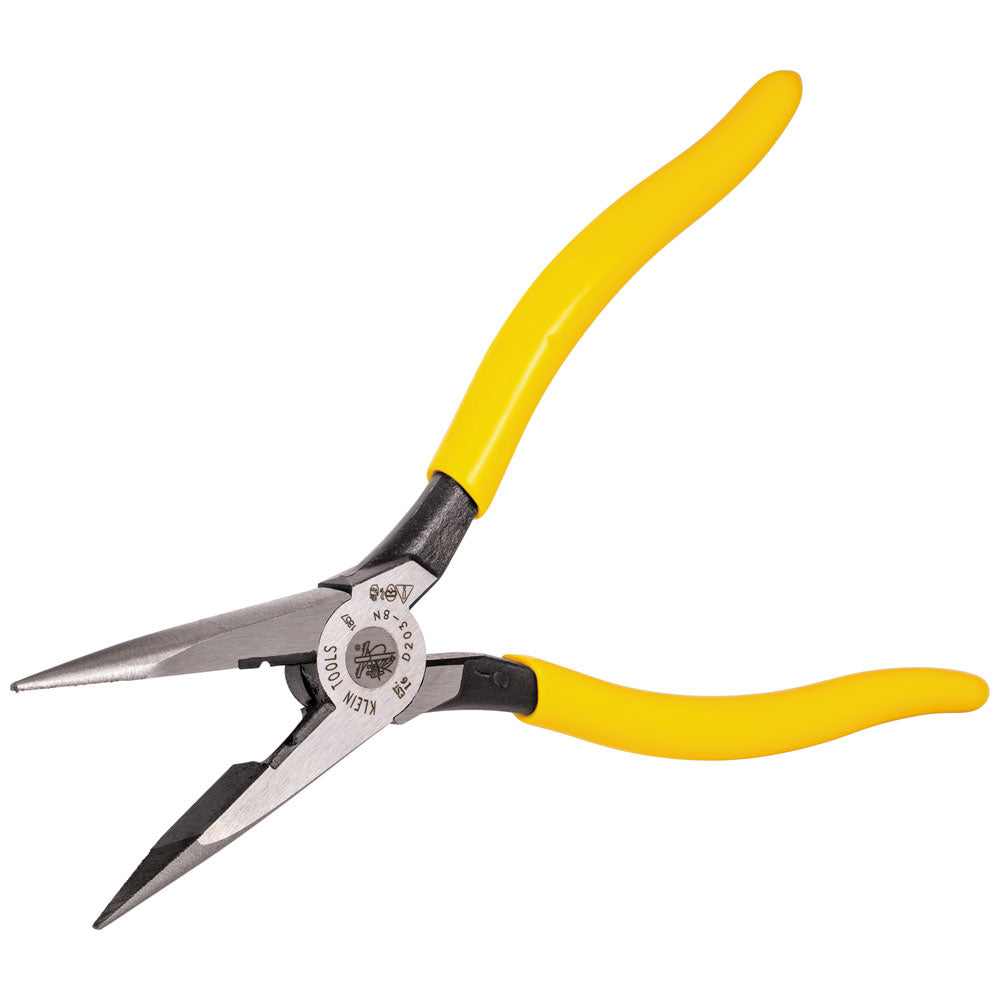 Klein Pliers, Needle Nose Side Cutters with Stripping, 8-Inch