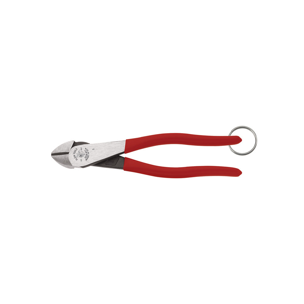 Klein Diagonal Cutting Pliers, High-Leverage, Tie Ring, 8-Inch