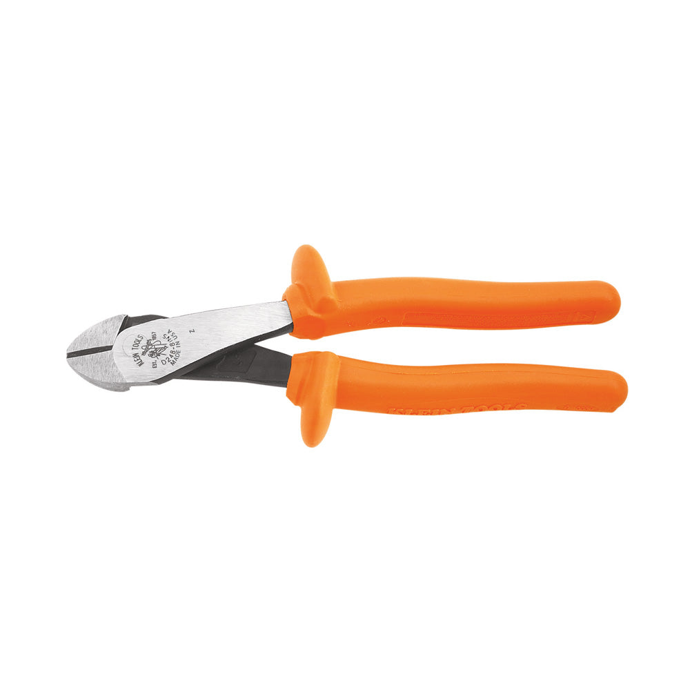 Diagonal Cutting Pliers, Insulated, High-Leverage, Angled Head, 8-Inch