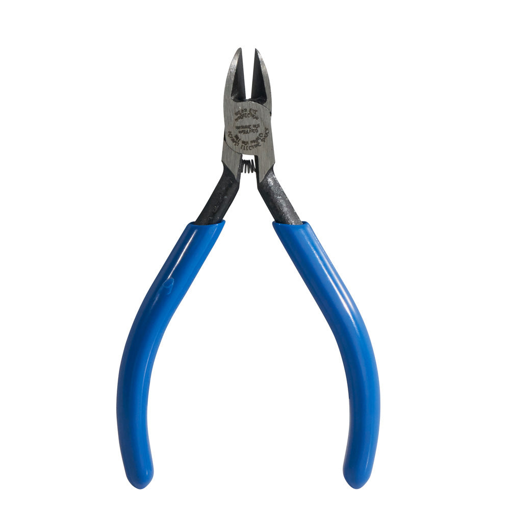 Klein Diagonal Cutting Pliers, Electronics, Tapered Nose, Spring, 4-Inch