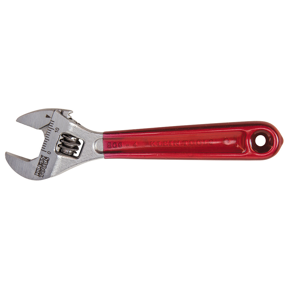 Klein Adjustable Wrench, Plastic Dipped, 4-Inch