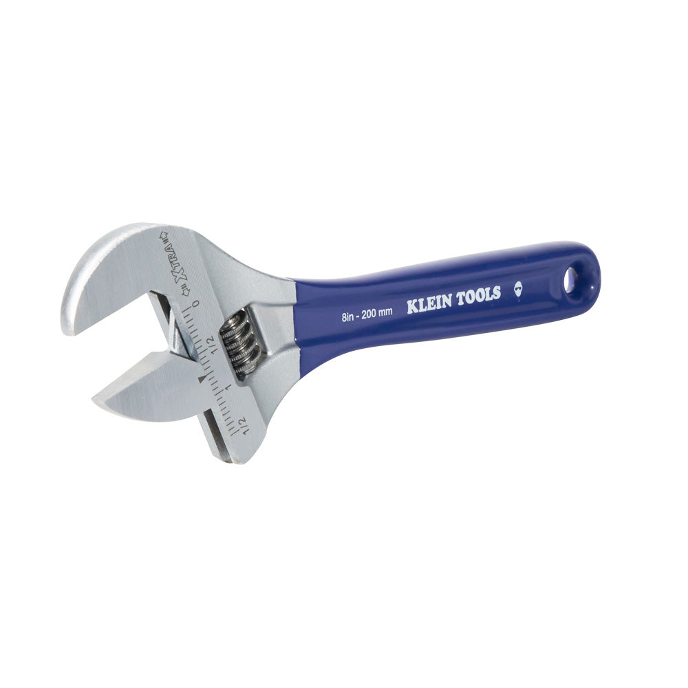 Klein Adjustable Wrench, Extra-Wide Jaw, 8-Inch