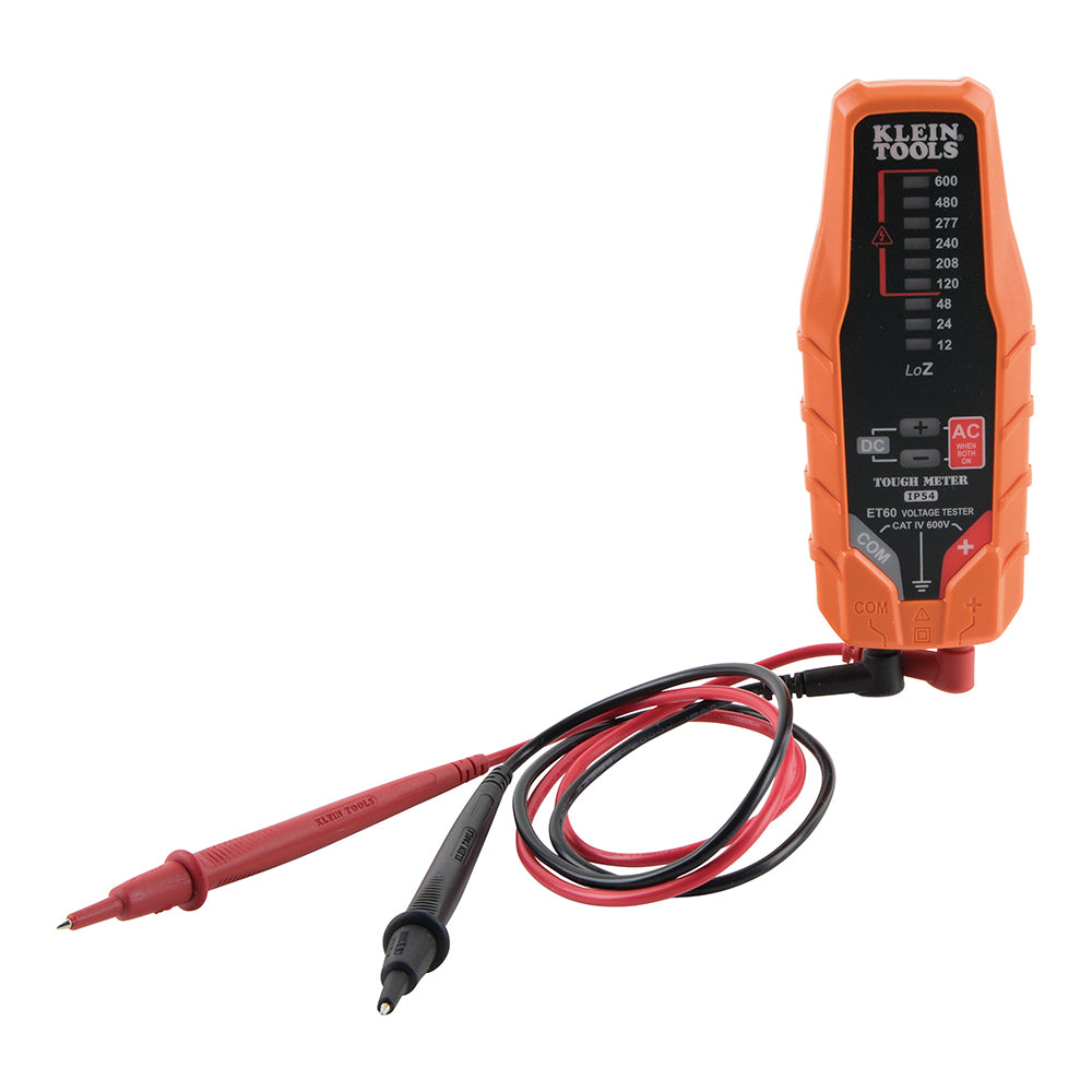 Klein Electronic AC/DC Voltage Tester, 12 to 600V