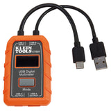 Klein USB Digital Meter, USB-A and USB-C