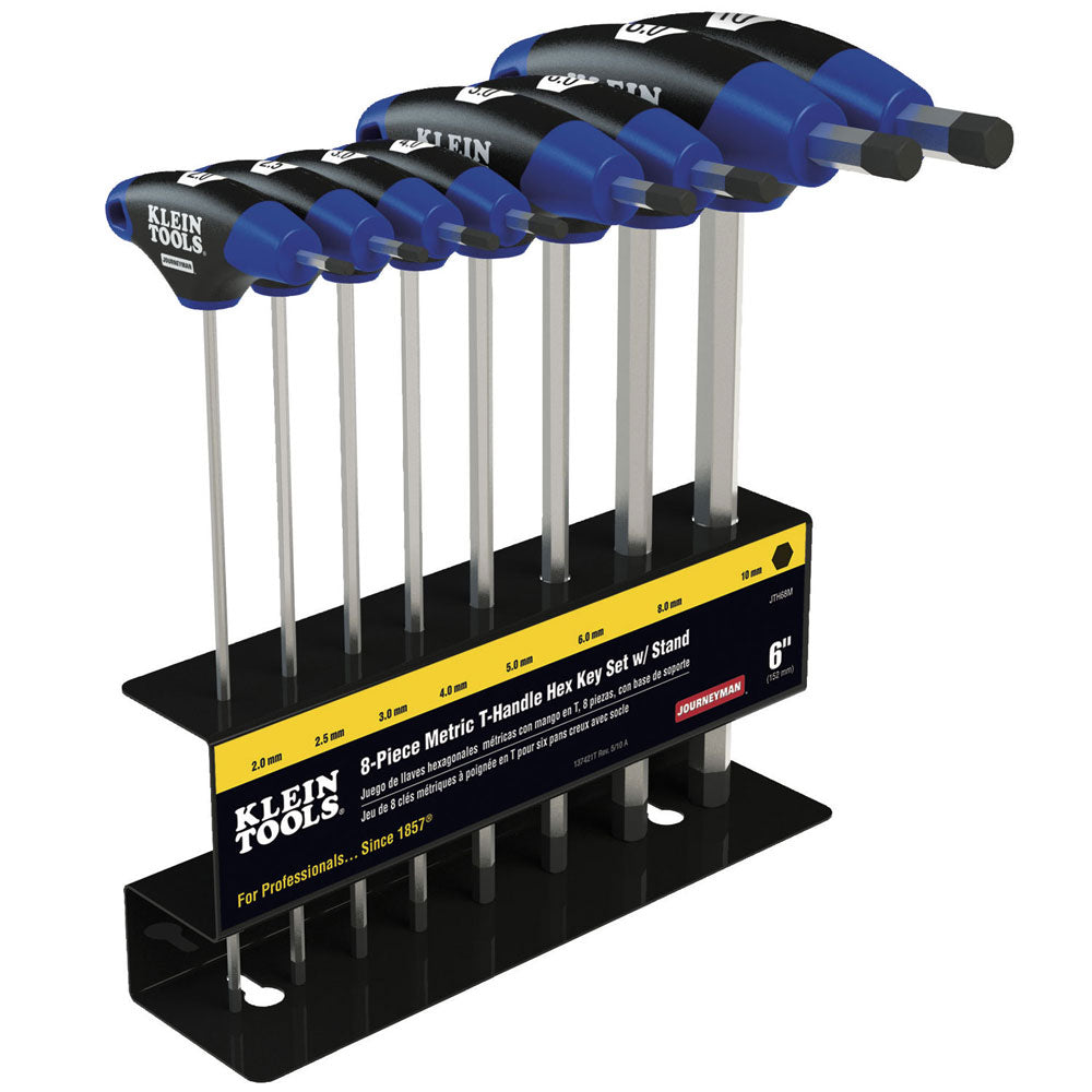 Hex Key Set, Metric, Journeyman™ T-Handle, 6-Inch with Stand, 8-Piece