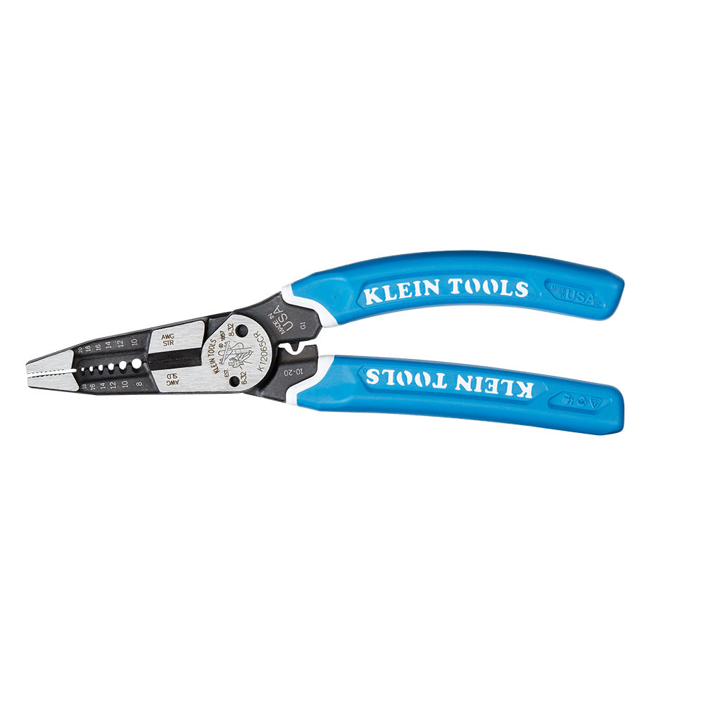 Klein-Kurve® Heavy-Duty Wire Stripper / Cutter / Crimper Multi Tool, 8-20 AWG