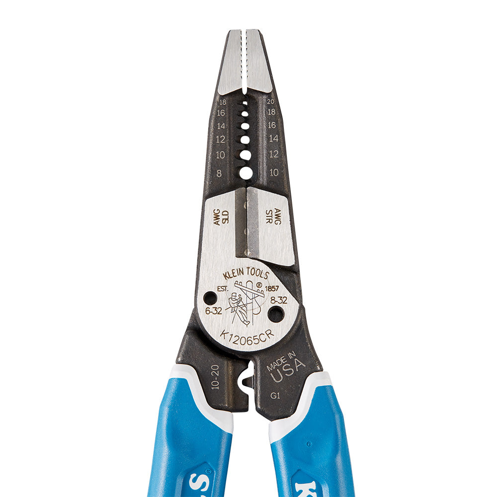 Klein-Kurve® Heavy-Duty Wire Stripper / Cutter / Crimper Multi Tool, 8-20 AWG