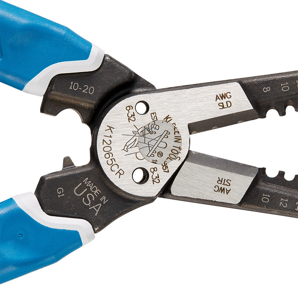 Klein-Kurve® Heavy-Duty Wire Stripper / Cutter / Crimper Multi Tool, 8-20 AWG