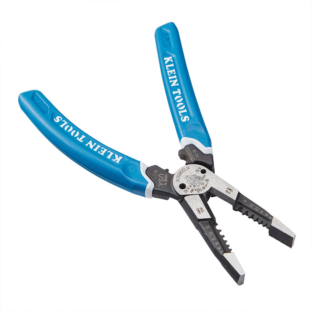 Klein-Kurve® Heavy-Duty Wire Stripper / Cutter / Crimper Multi Tool, 8-20 AWG