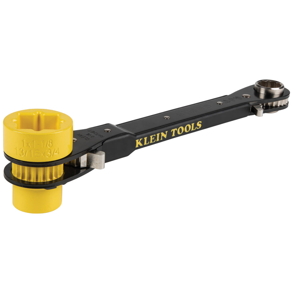 Klein 5-in-1 Lineman's Ratcheting Wrench, Heavy-Duty