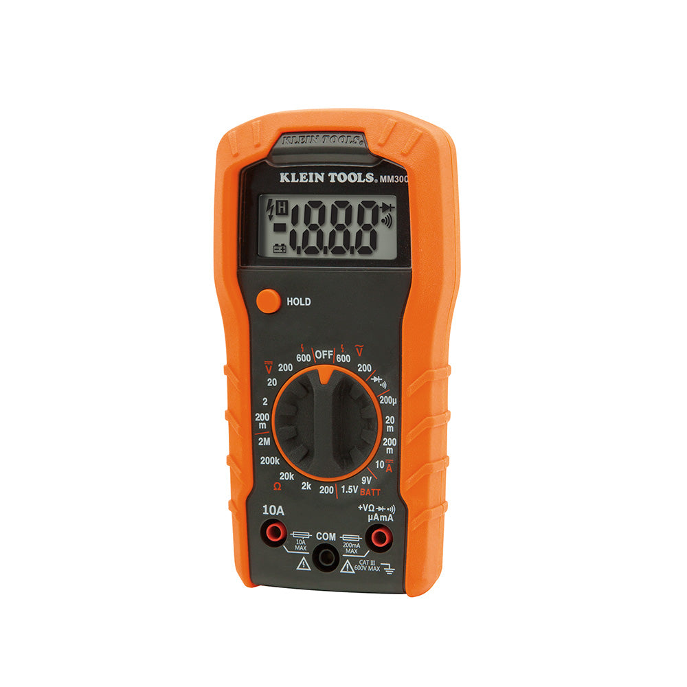 Klein Digital Multimeter, Manual-Ranging, 600V