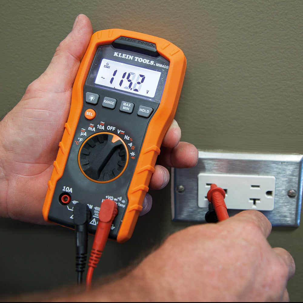 Klein Digital Multimeter, Auto-Ranging, 600V