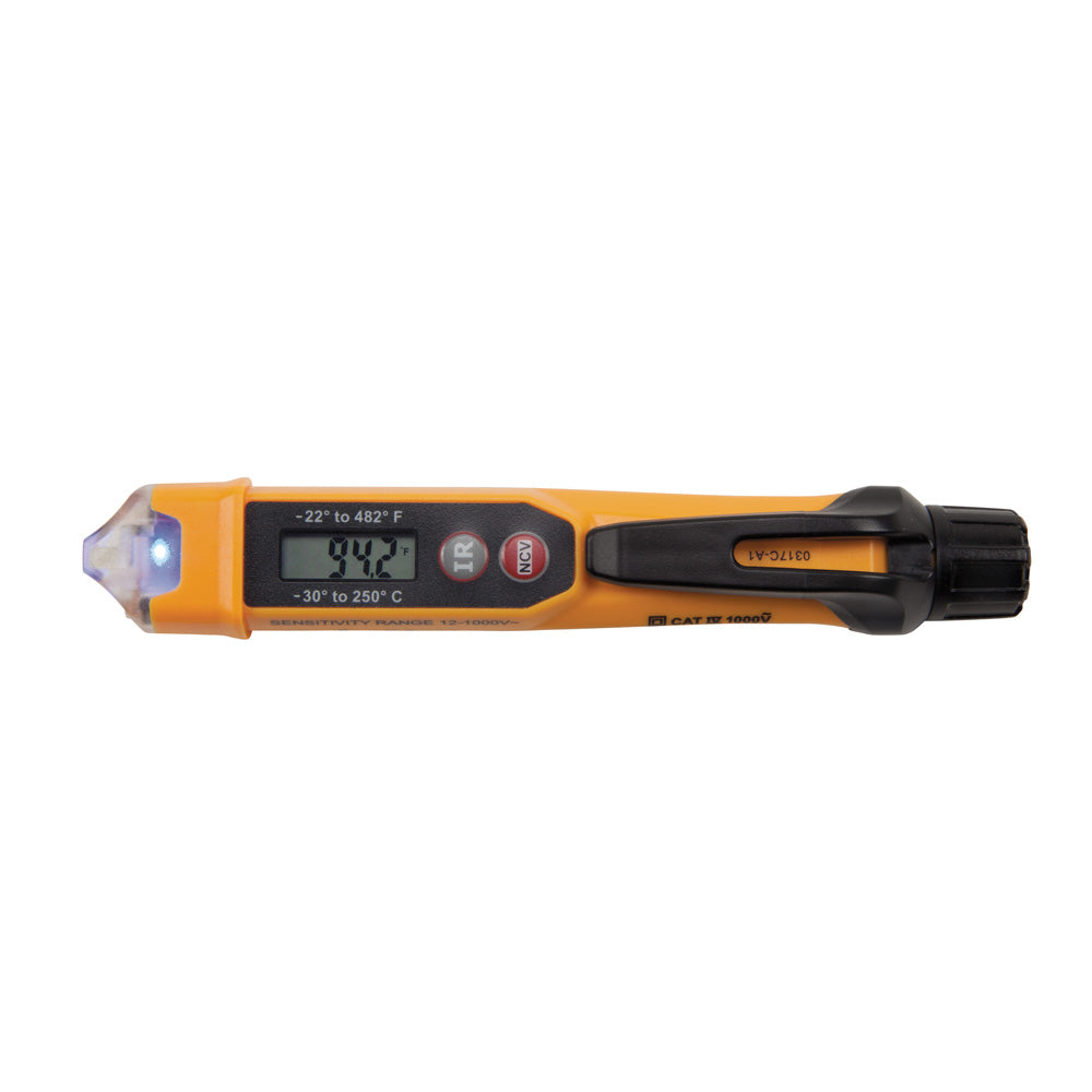 Klein Non-Contact Voltage Tester Pen, 12-1000 AC V with Infrared Thermometer