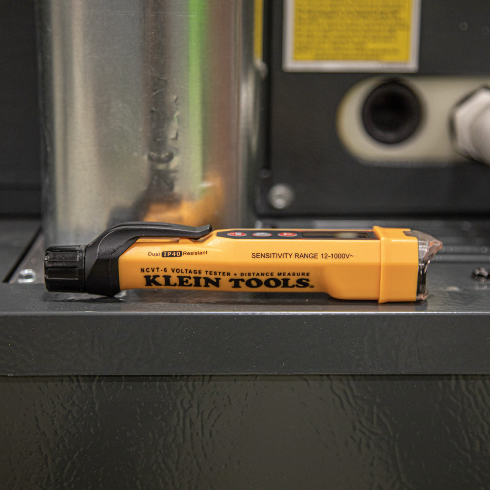 Klein Non-Contact Voltage Tester Pen, 12-1000V AC, with Laser Distance Meter