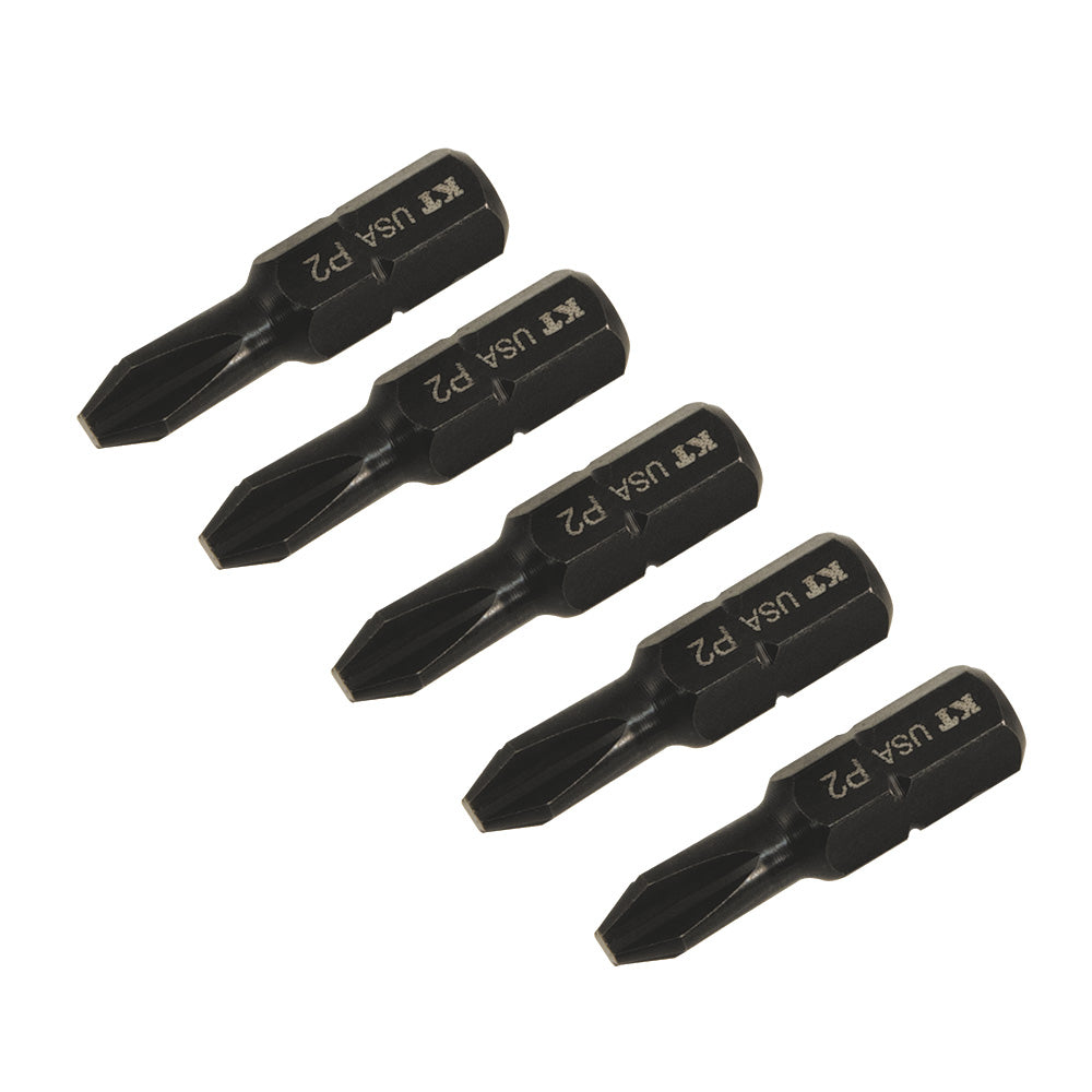 Klein #2 Phillips Insert Power Driver, 1-Inch 5-Pack