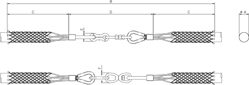 Slingco Swing Link Connector Splicing Galvanized Grip