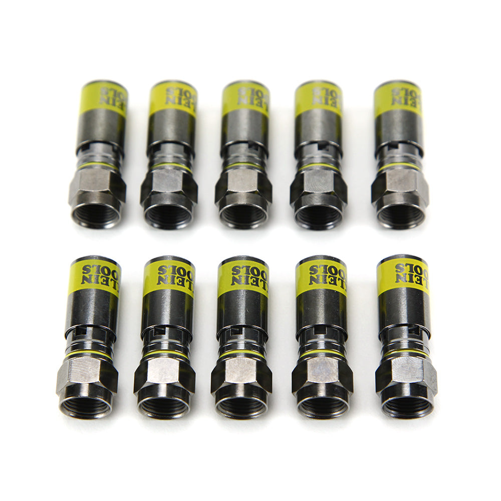 Klein Universal F Compression Connectors RG6/6Q 10-Pack