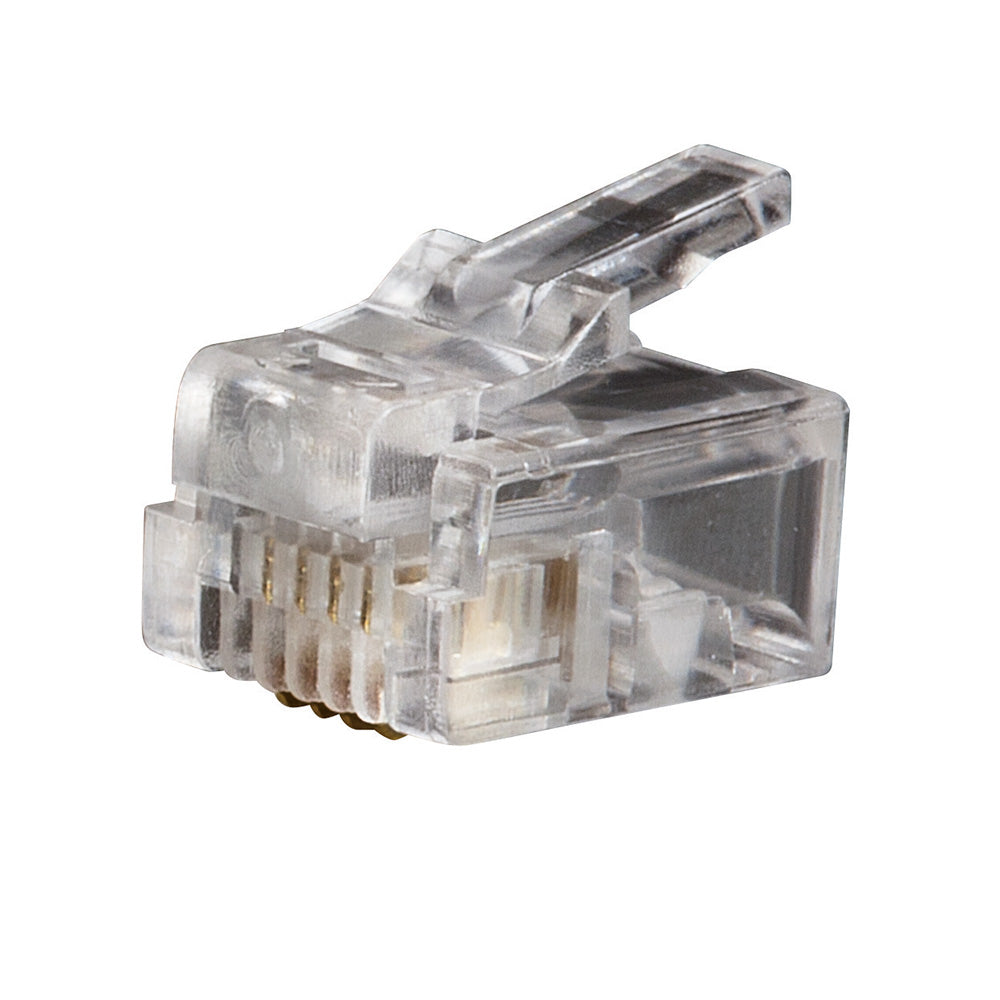 Klein Modular Telephone Plugs RJ11 6P4C, 25-Pack