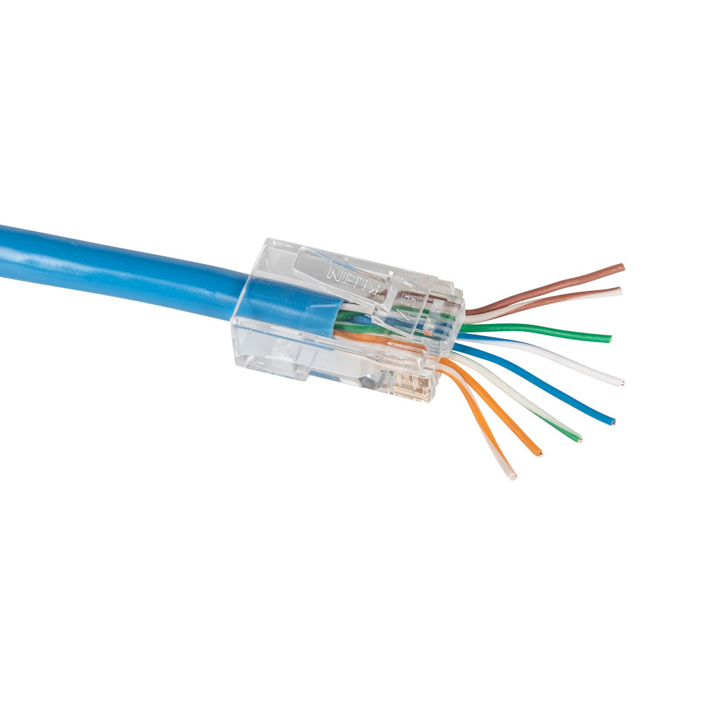 Klein Pass-Thru™ Modular Data Plug, RJ45-CAT6, 50-Pack